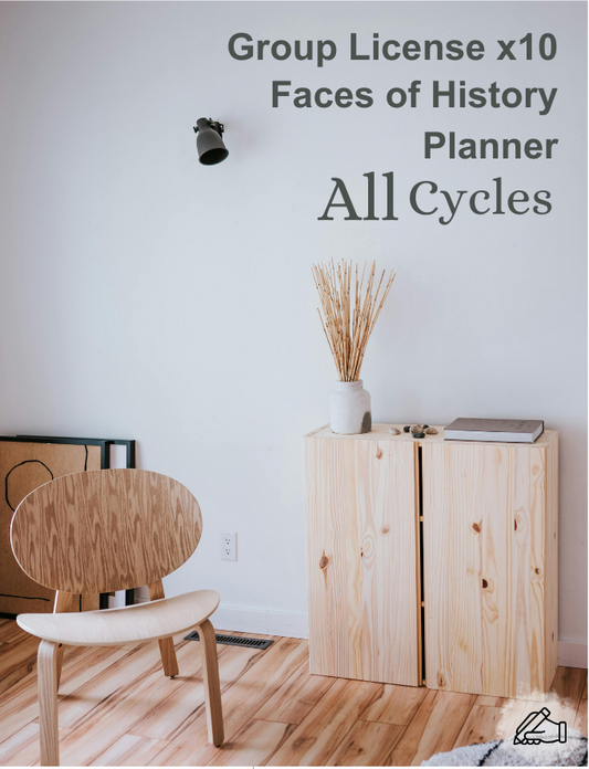 Group License x10 - Faces of History Planner - All Cycles