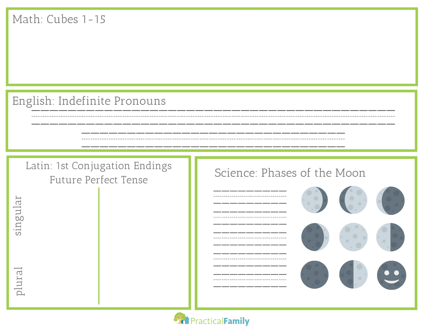 CC Cycle 2 Weekly Sheets BLANK