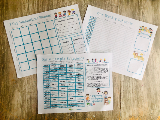 5 Day Homeschool Planner