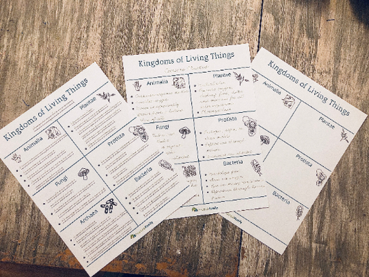 Kingdoms of Living Things - handwriting practice