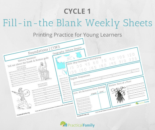 CC Cycle 1 Weekly Sheets PRINT
