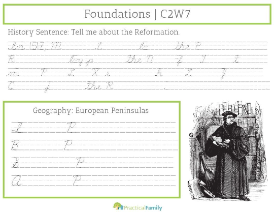 CC Cycle 2 Weekly Sheets CURSIVE
