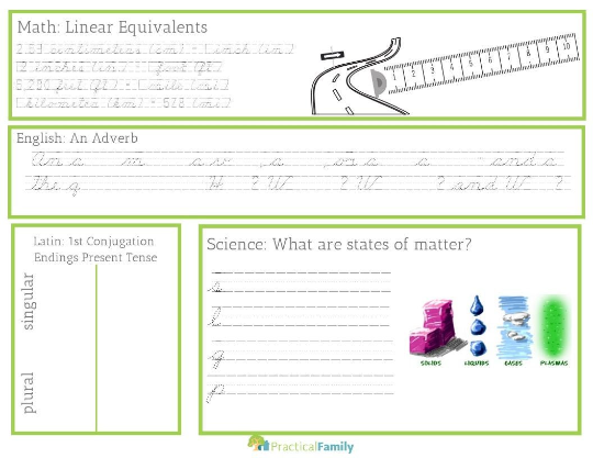 CC Cycle 2 Weekly Sheets CURSIVE