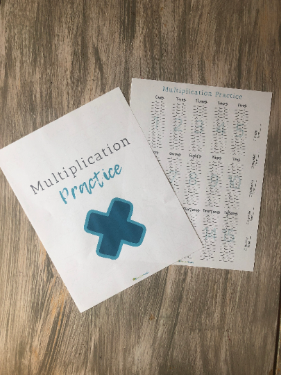 Multiplication Practice Packet
