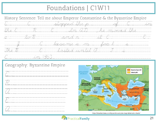 CC Cycle 1 Weekly Sheets CURSIVE
