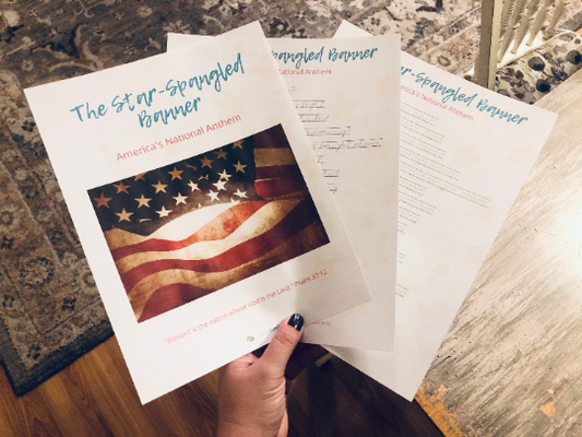 The Star Spangled Banner - handwriting practice
