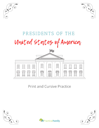 Presidents of the USA - Handwriting Practice